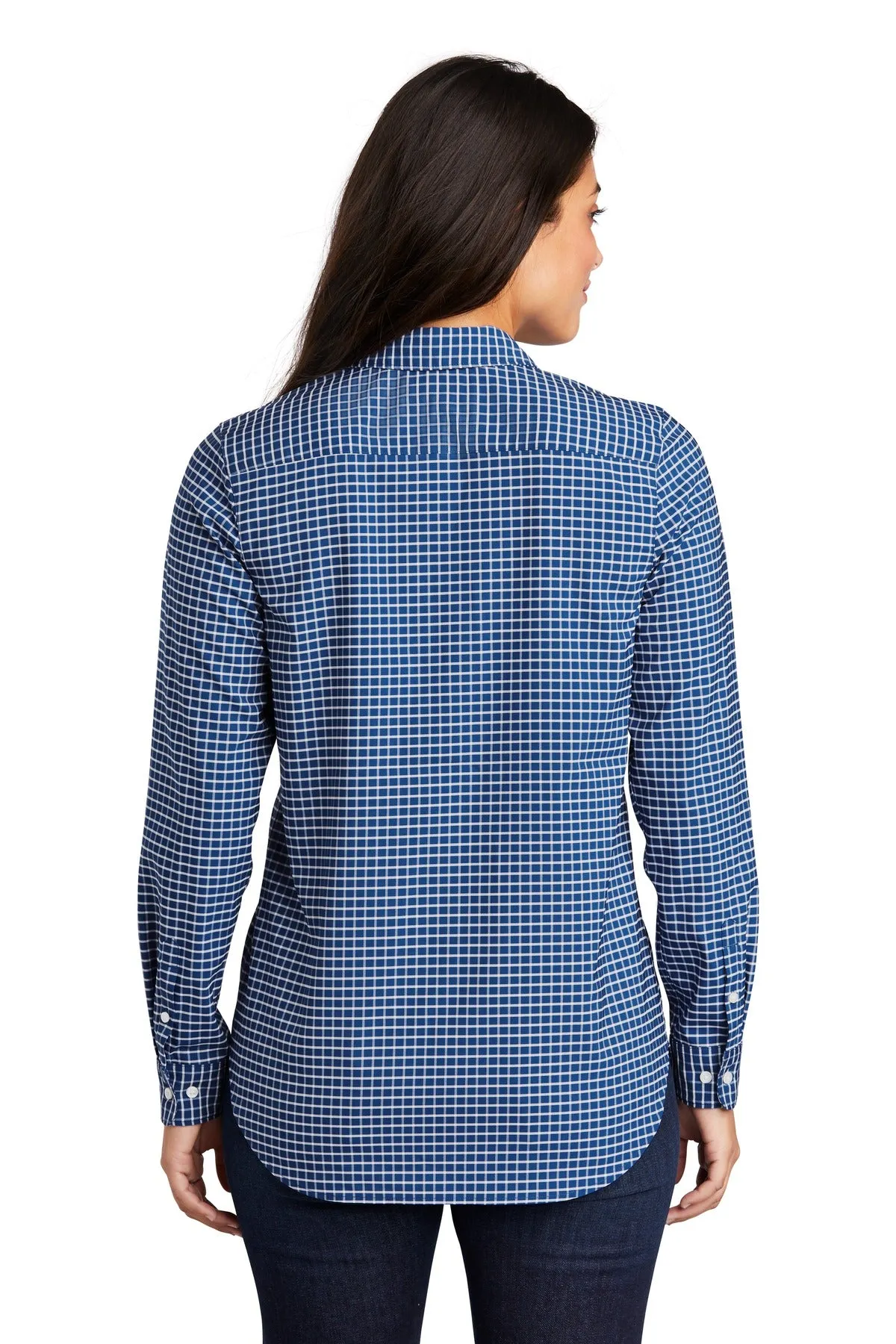 Port Authority  Ladies City Stretch Tunic LW680 True Blue/ White