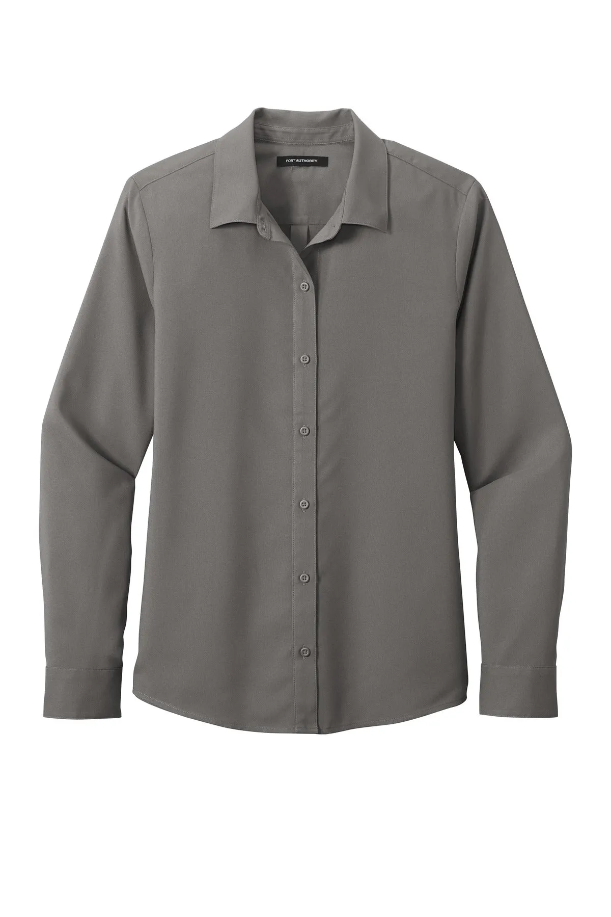 Port Authority Women's Long Sleeve Performance Staff Shirt LW401 Graphite