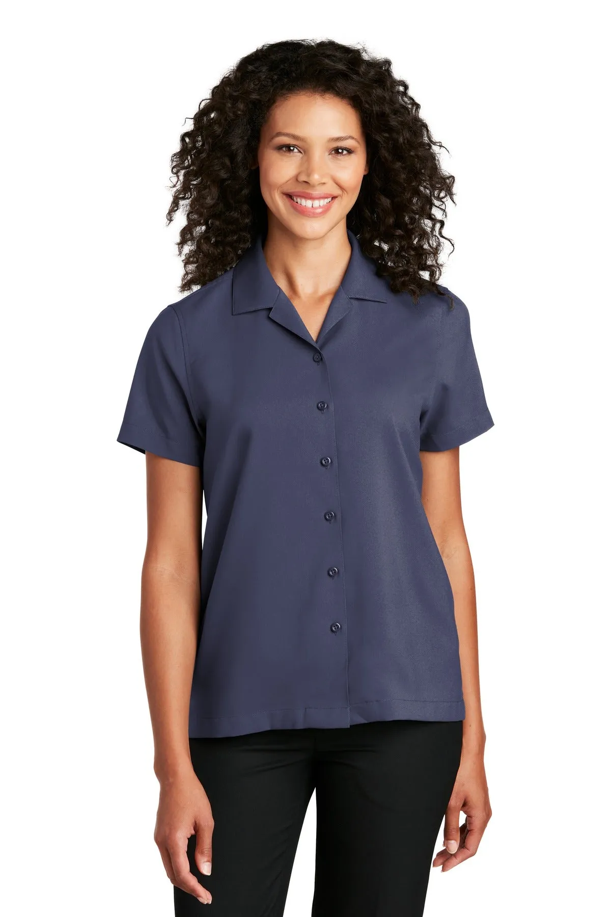 Port Authority Women's Short Sleeve Performance Staff Shirt LW400 True Navy