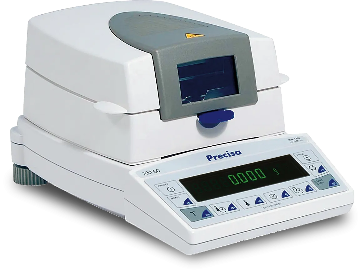 Precisa XM 60-HR Laboratory Superior Standard Moisture Analyzer, 124 g Capacity, 0.0001 g Readability