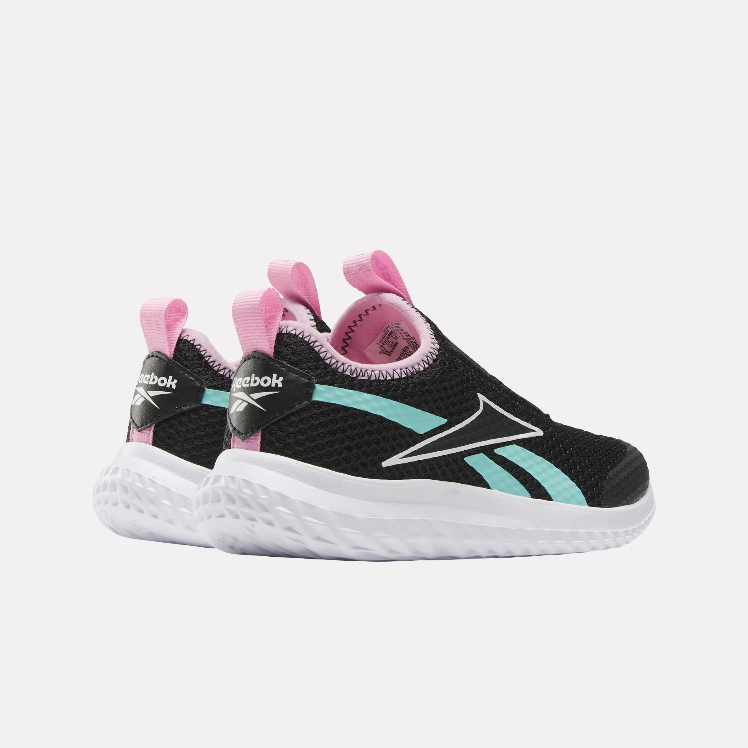 Reebok Footwear Kids Rush Runner Slip-On Shoes - Pre-School BLACK/AIAQUA/ASTROROSE