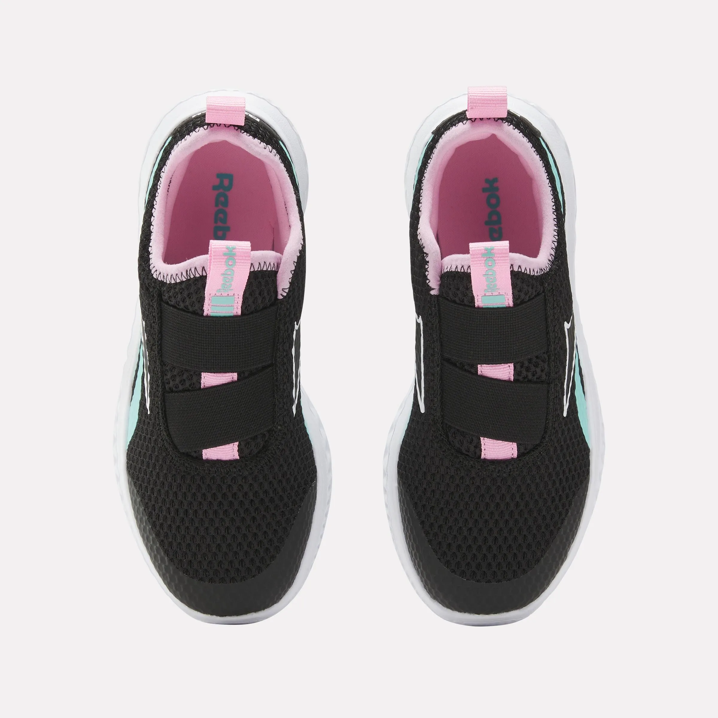Reebok Footwear Kids Rush Runner Slip-On Shoes - Pre-School BLACK/AIAQUA/ASTROROSE