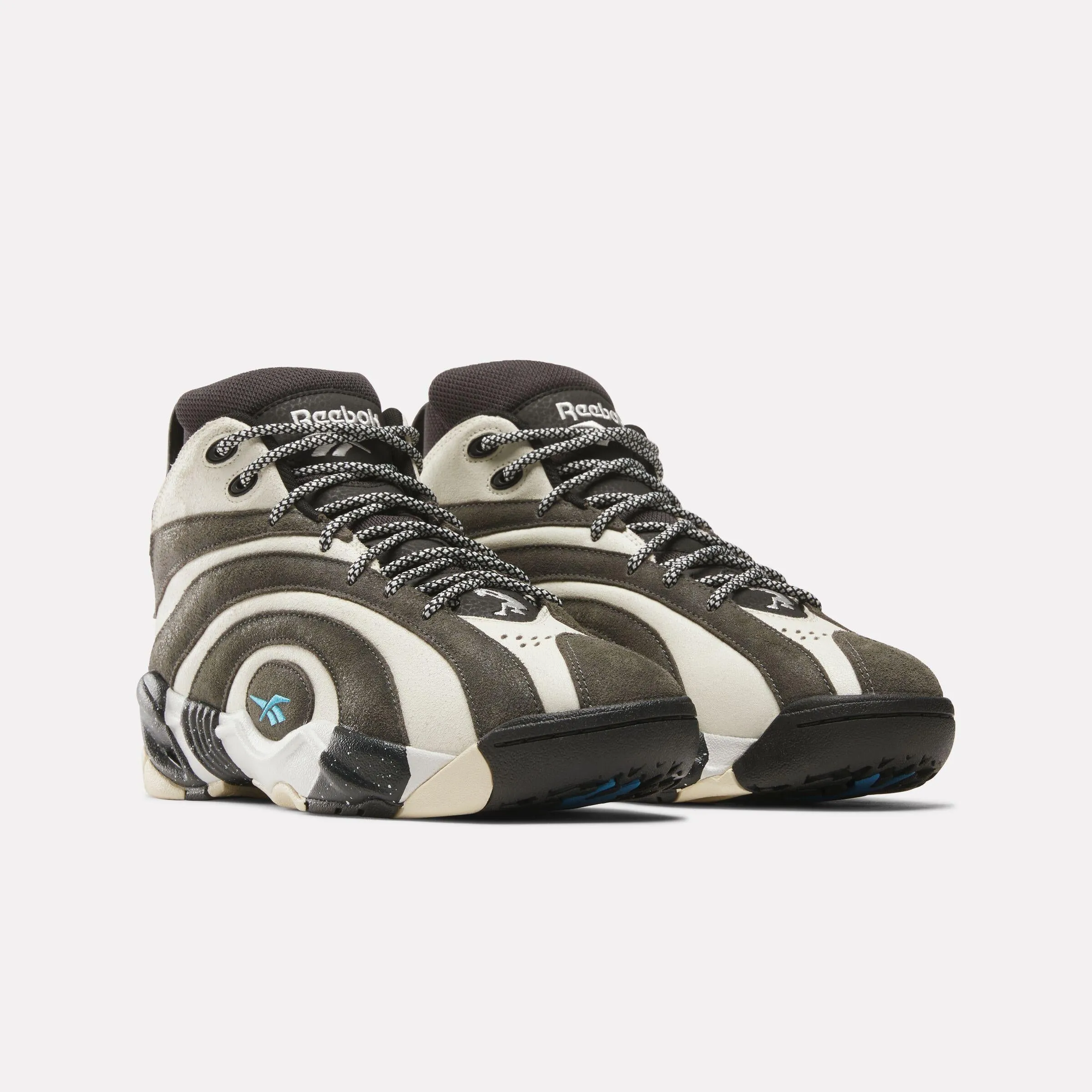 Reebok Footwear Men Shaqnosis Retro Basketball Shoes WASHED BLACK/CHALK/BLUE