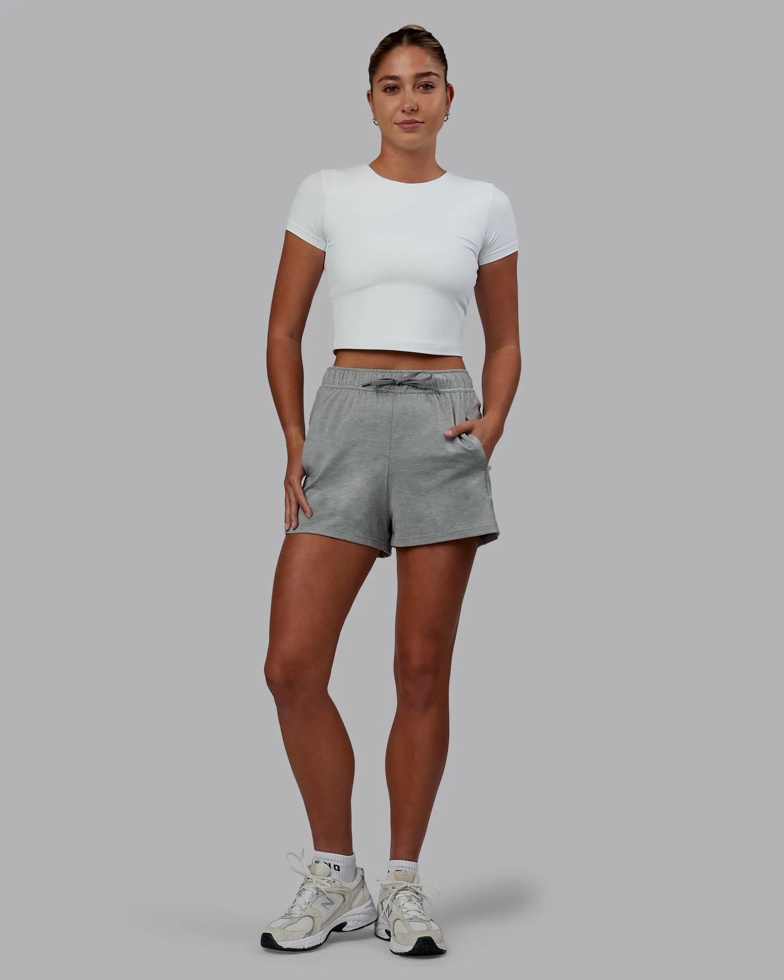 Restore CloudFLX 5" Shorts - Light Grey Marl