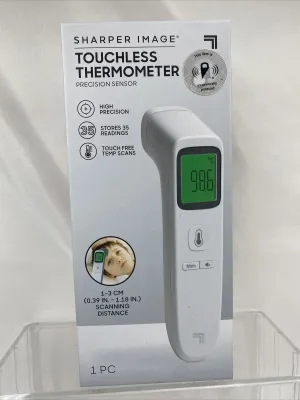 Sharper Image Touchless Forehead Thermometer Smart Precision Sensor LED