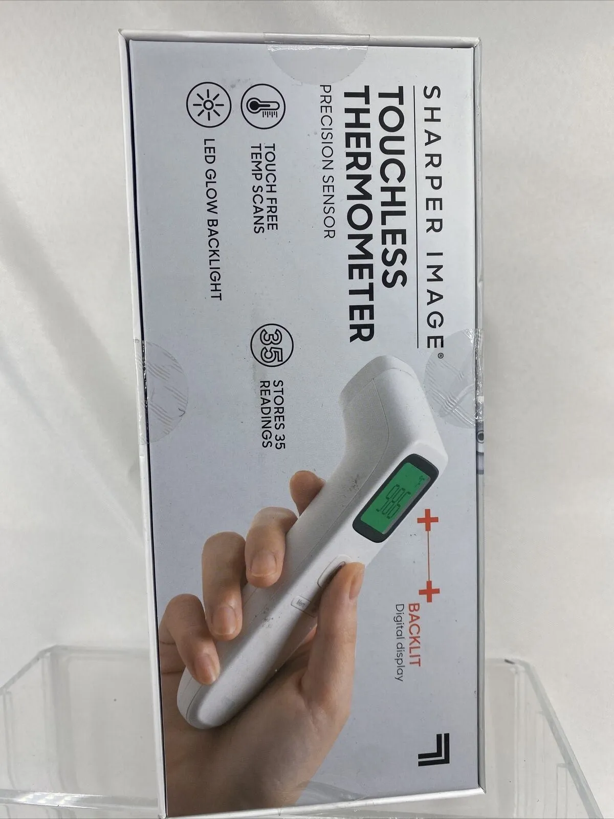 Sharper Image Touchless Forehead Thermometer Smart Precision Sensor LED