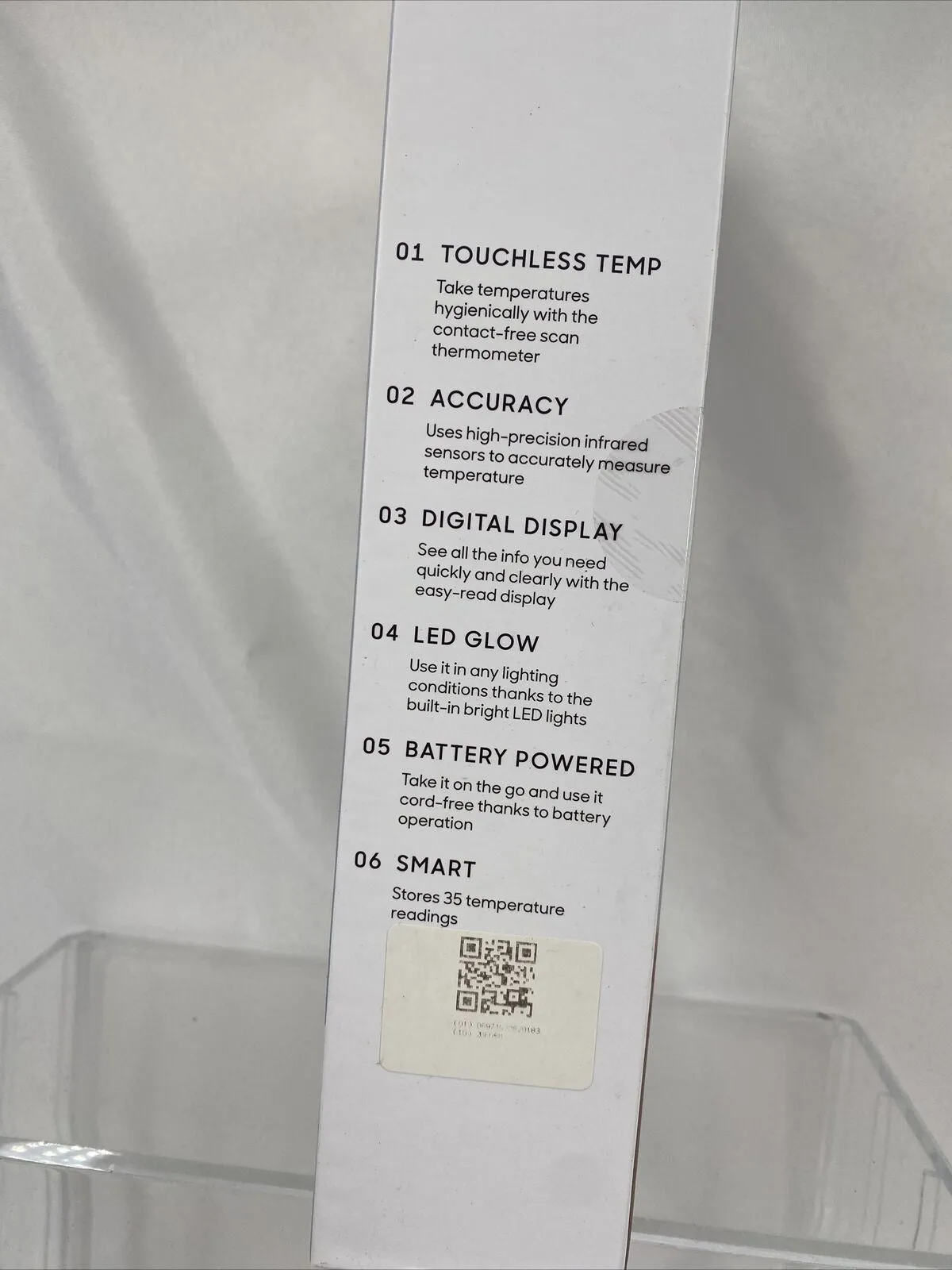 Sharper Image Touchless Forehead Thermometer Smart Precision Sensor LED