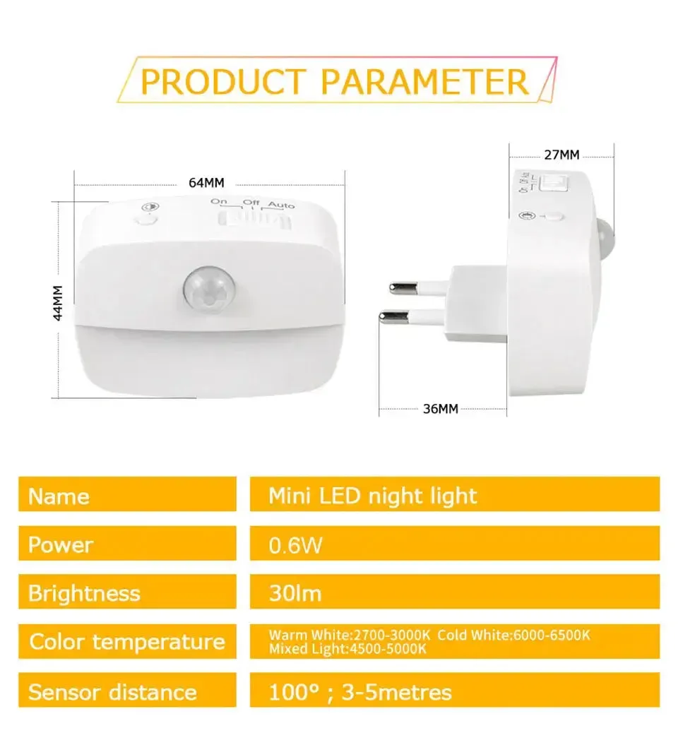 Smart Motion Sensor LED Night Light