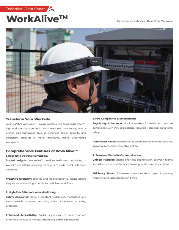 Smart Safety Helmet with HD Camera & Real-Time Monitoring