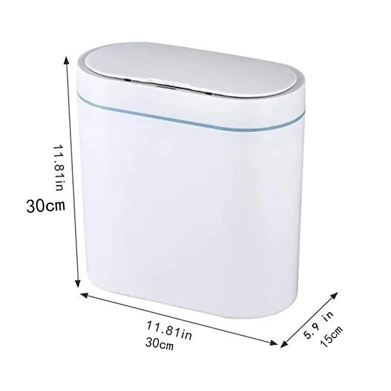 Smart Sensor Trash Can Electronic Automatic Household Bathroom Toilet Bedroom Living room Waterproof Narrow Seam Sensor Bin