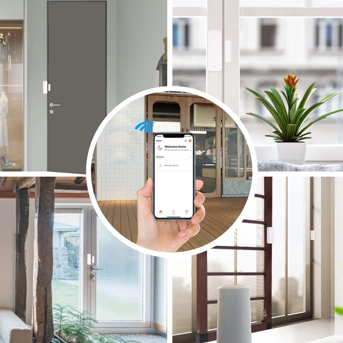 Smart Wi-Fi Door & Window Sensor with Alarm and Remote Monitoring