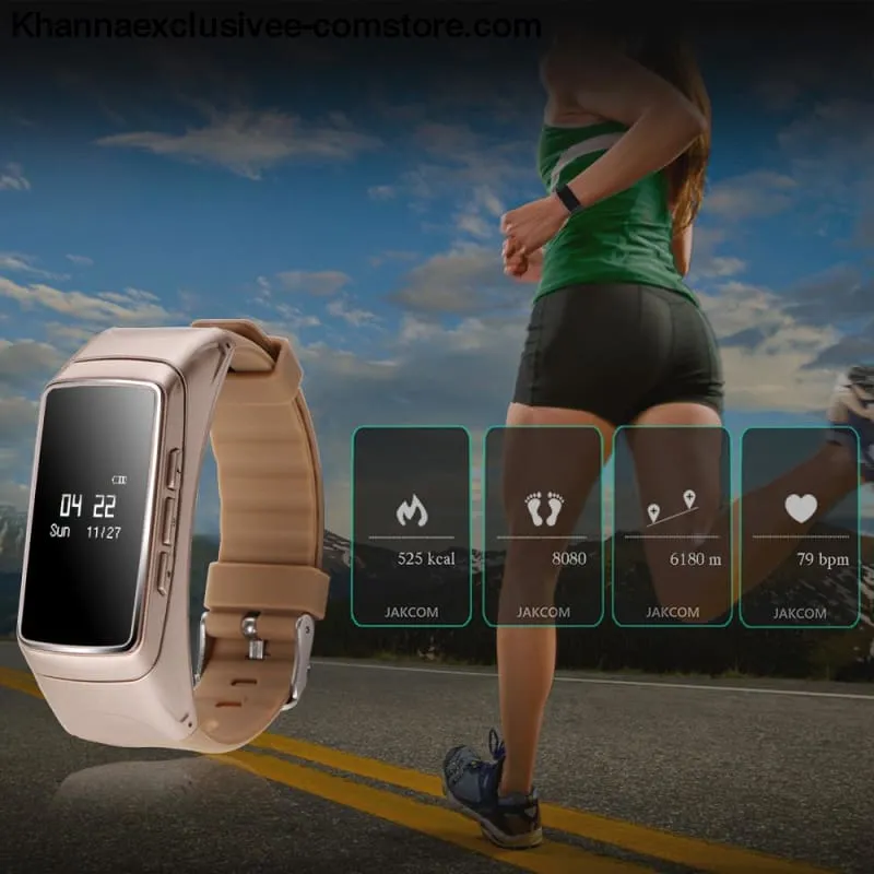 Smartwatch Sports Bracelet Bluetooth Fitness Tracker, Heart Rate Monitor Pedometer Handsfree call,