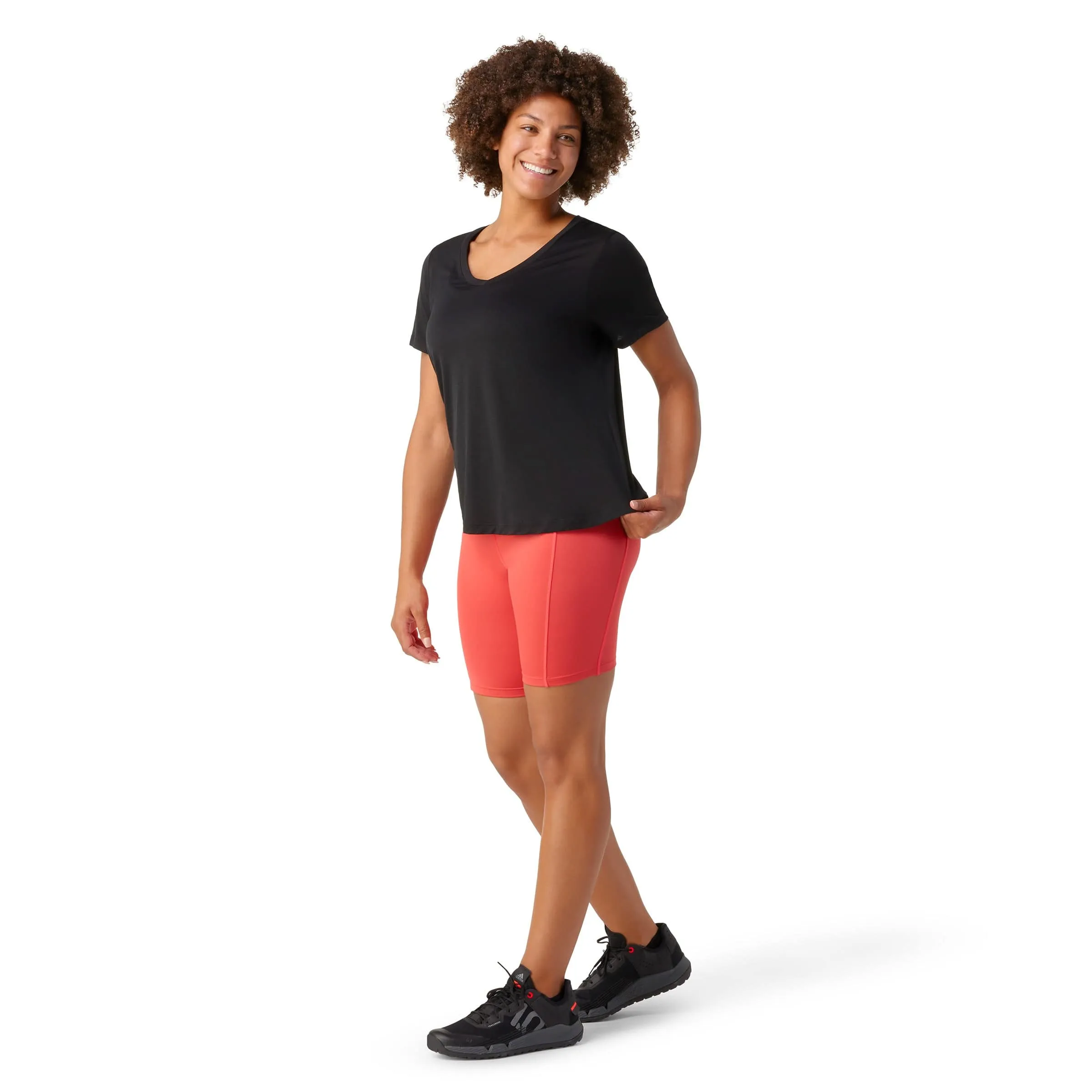 Smartwool Womens Active Ultralite V-Neck Short Sleeve