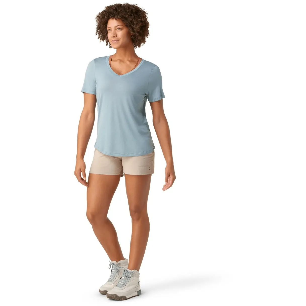 Smartwool Womens Active Ultralite V-Neck Short Sleeve