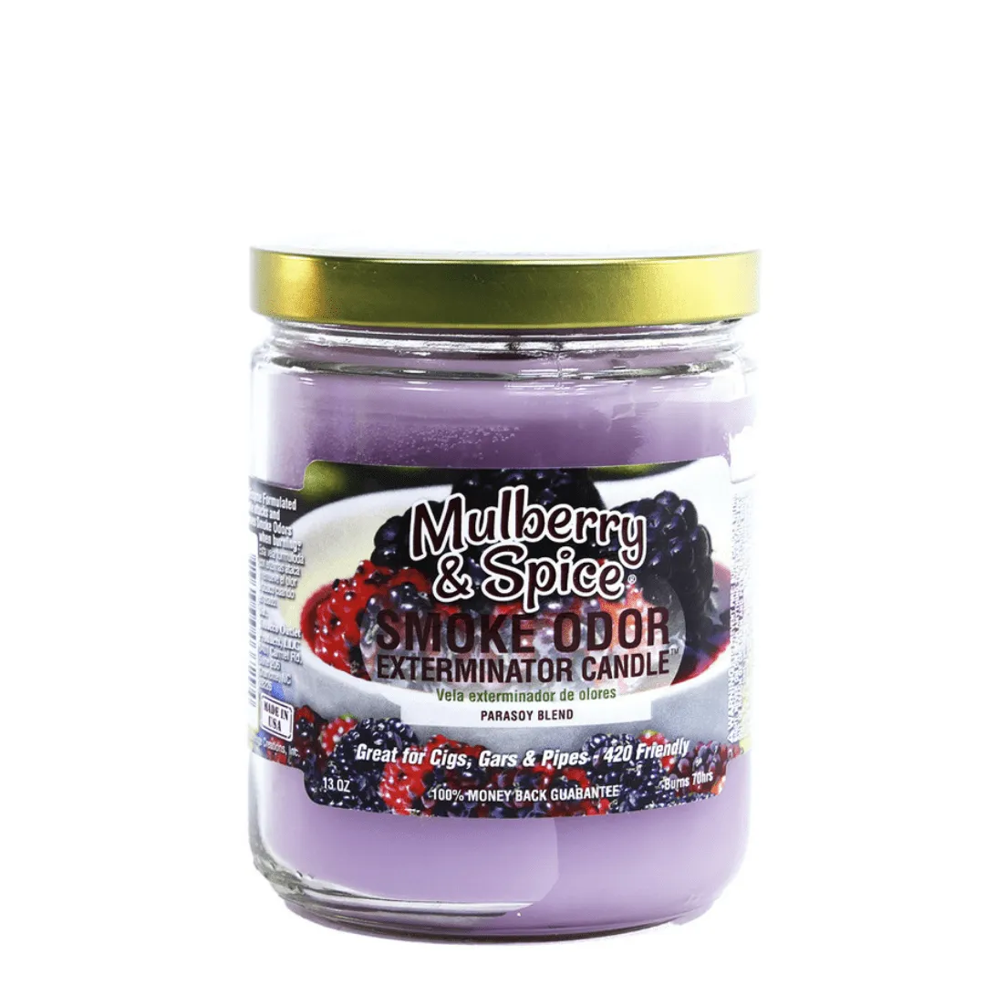 Smoke Odor 13oz. Candle-Mulberry & Spice