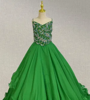 Sparkly Beaded Bodice Prom Gown for Princess of America Pageant