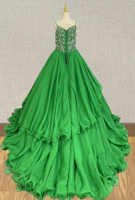 Sparkly Beaded Bodice Prom Gown for Princess of America Pageant