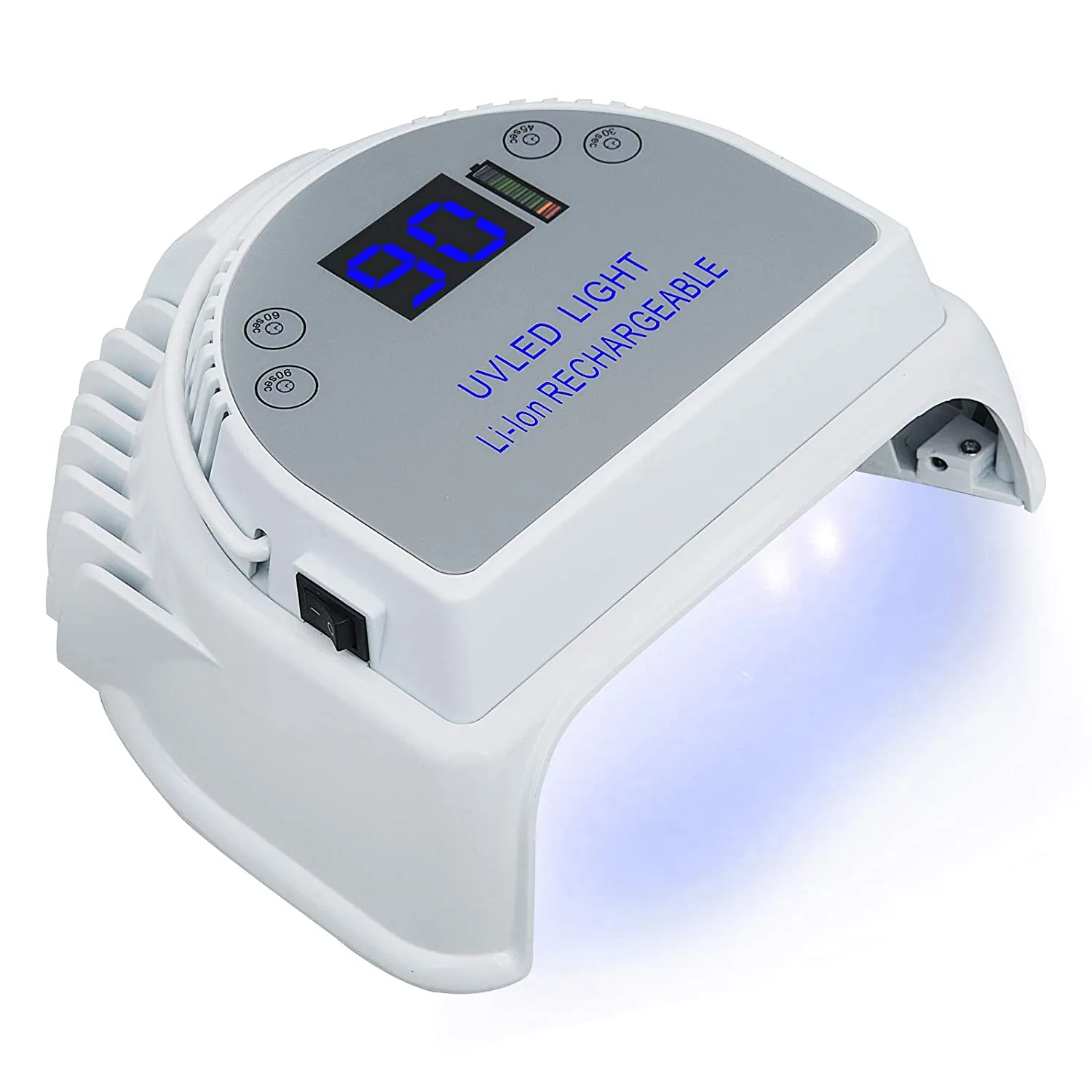 TAKOYI LED Nail Lamp 64W Gel Light Nail Dryer Cordless Gel Light 4 Timer Setting Cordless UV Led Nail Light Curing Nail Dryer for Gel Nails with Lifting Handle Touch Sensor LCD Screen (White)