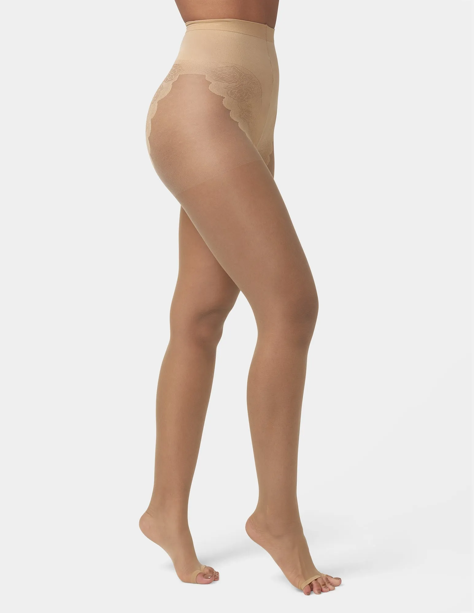 Toeless Control Top Pantyhose