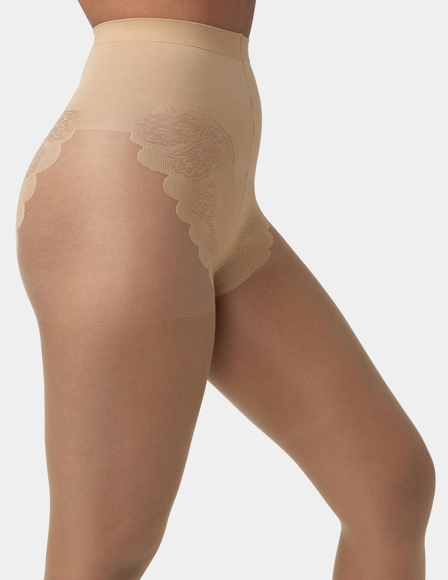 Toeless Control Top Pantyhose
