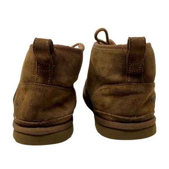 Ugg Neumel boots mens 8 brown suede lace up shoes womens 9 chukka