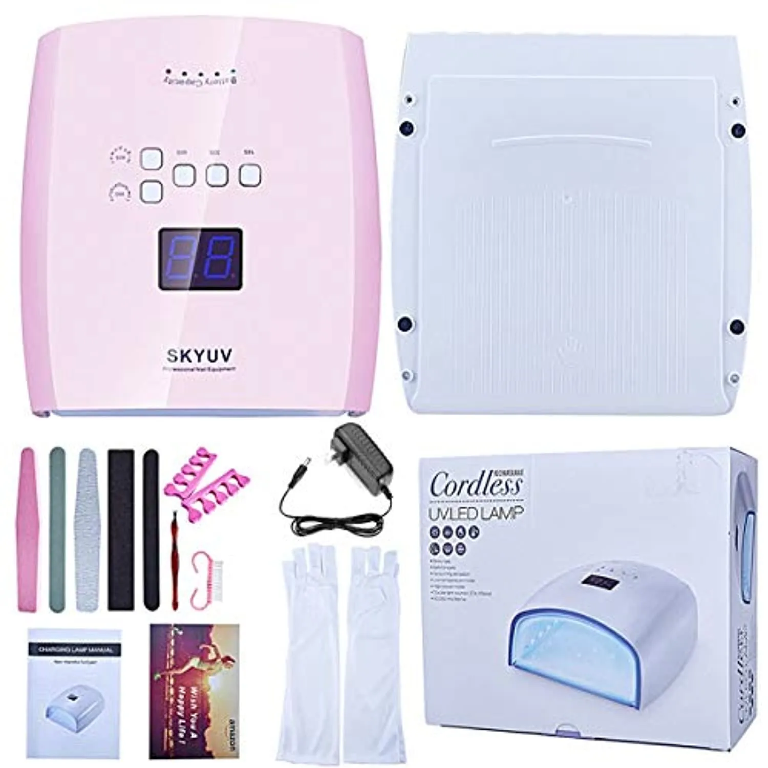 Upgraded SKYUV 48W Rechargeable Pro LED Gel Nail UV Light Wireless UV LED Nail Lamp Cordless Led Light Nail Dryer Curing Lamp for Nails