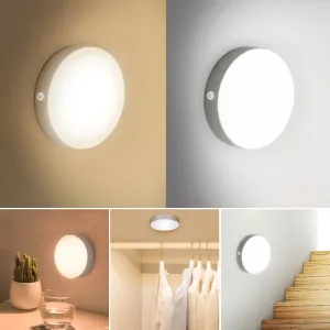 USB Rechargeable Wall Lamp 6 LEDs Wireless PIR Motion Sensor Night Light