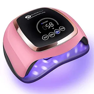 UV LED Nail Lamp 168W,Slopehill Nail Dryer Gel Polish Light, Nail Polish Curing Gel LED Dryer, UV Nail Light with 4 Timer Setting,Nail Art Tools with Automatic Sensor for Fingernail & Toenail