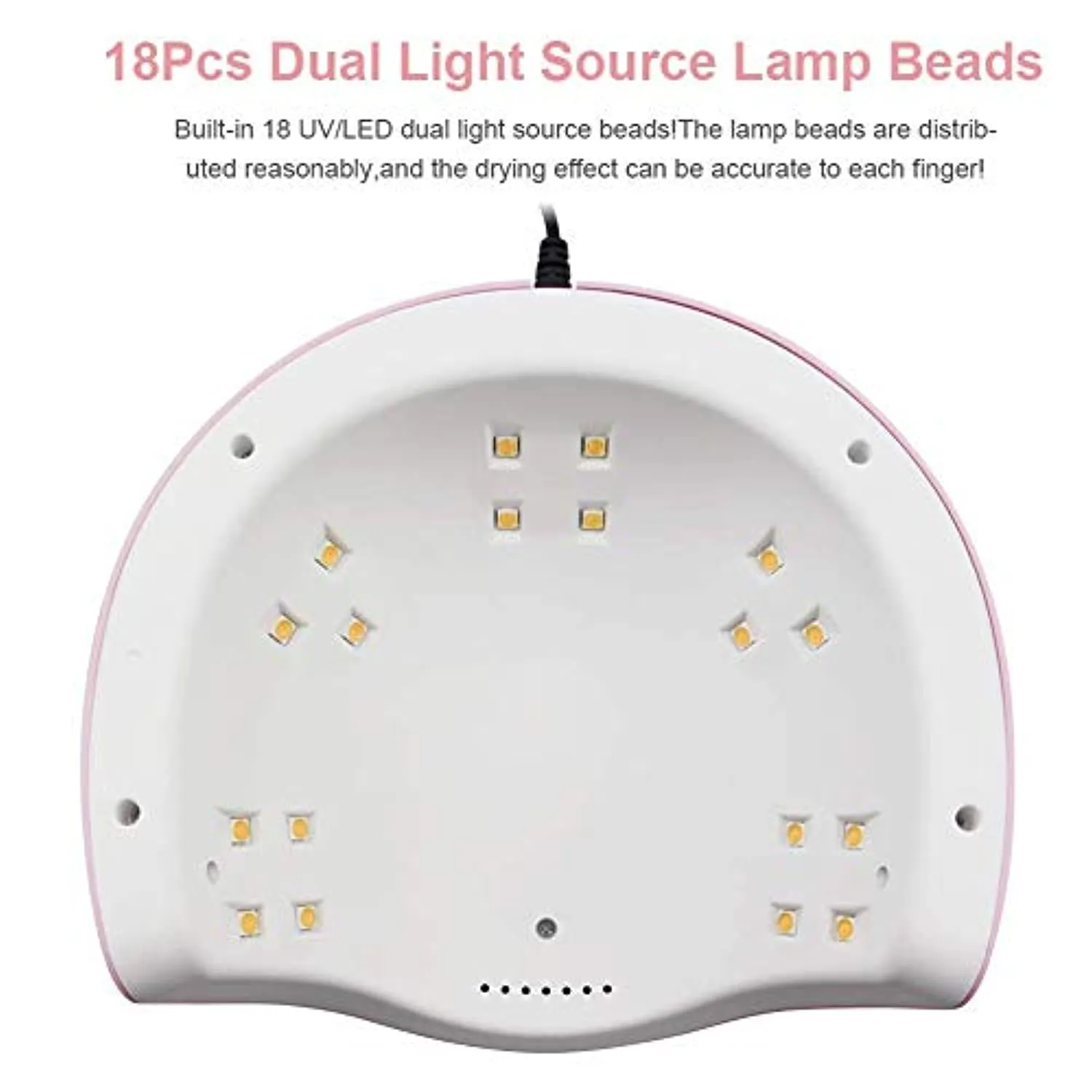 UV LED Nail Lamp 54W, Professional Nail Dryer Gel Polish Light, UV Nail Light with 3 Timer Setting, Nail Polish Curing Gel LED Dryer, Professional Nail Art Tools with Automatic Sensor, LCD Display