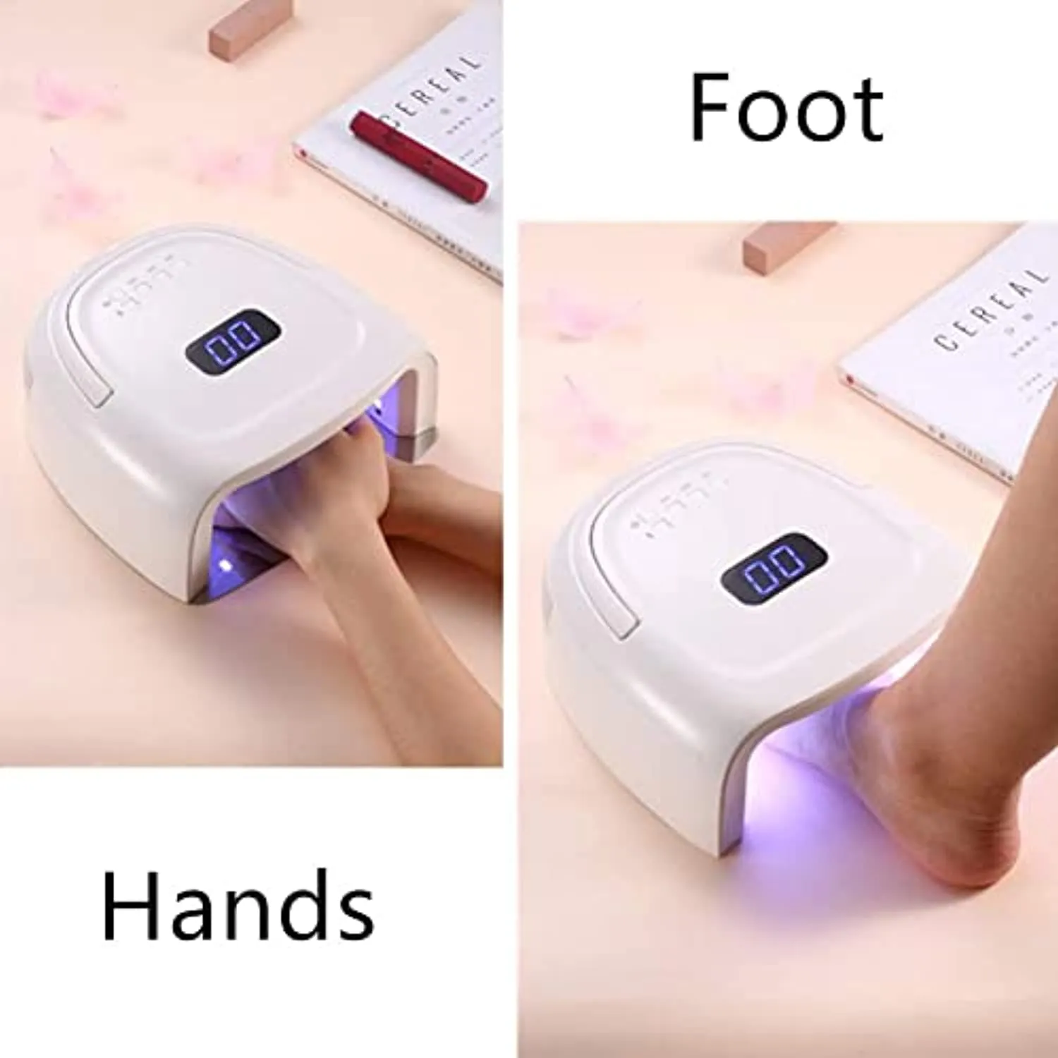 UV LED Nail Lamp Rechargeable 60W Nail Dryer Gel Nail Curing Lamps Portable Nail Light