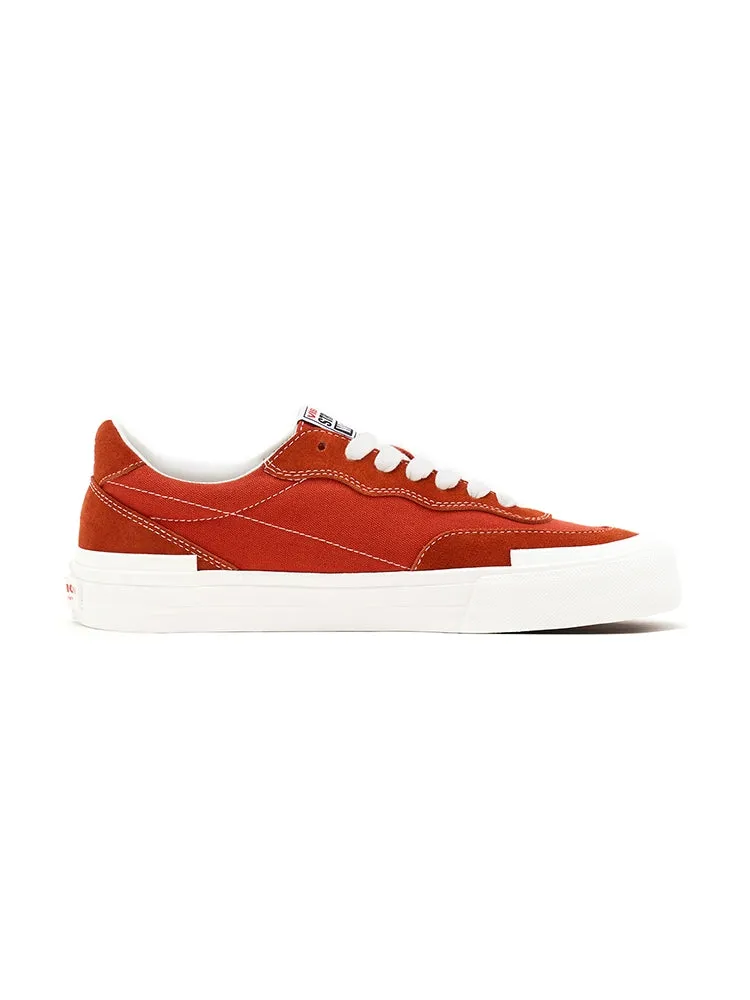 Vision Flat Top Red Grapefruit Color Low Ankle Suede Canvas Shoes Men and Women Street Sports Skateboard Shoes