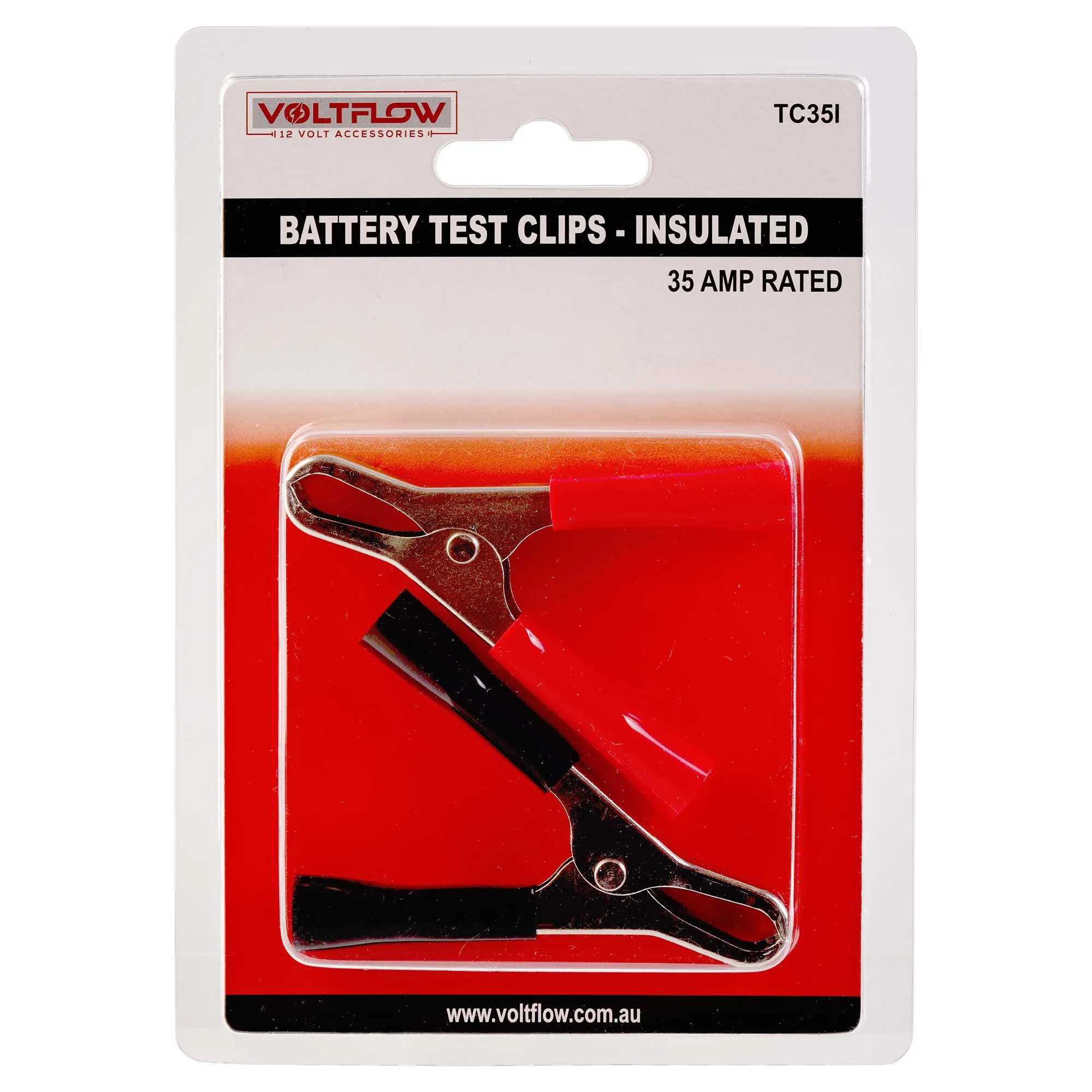 VoltFlow Alligator Clips 12V 35Amp Insulated 2 Piece