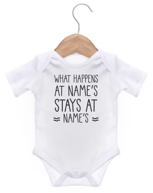 What Happens At Aunties Nanas Uncles Personalised Baby Vest