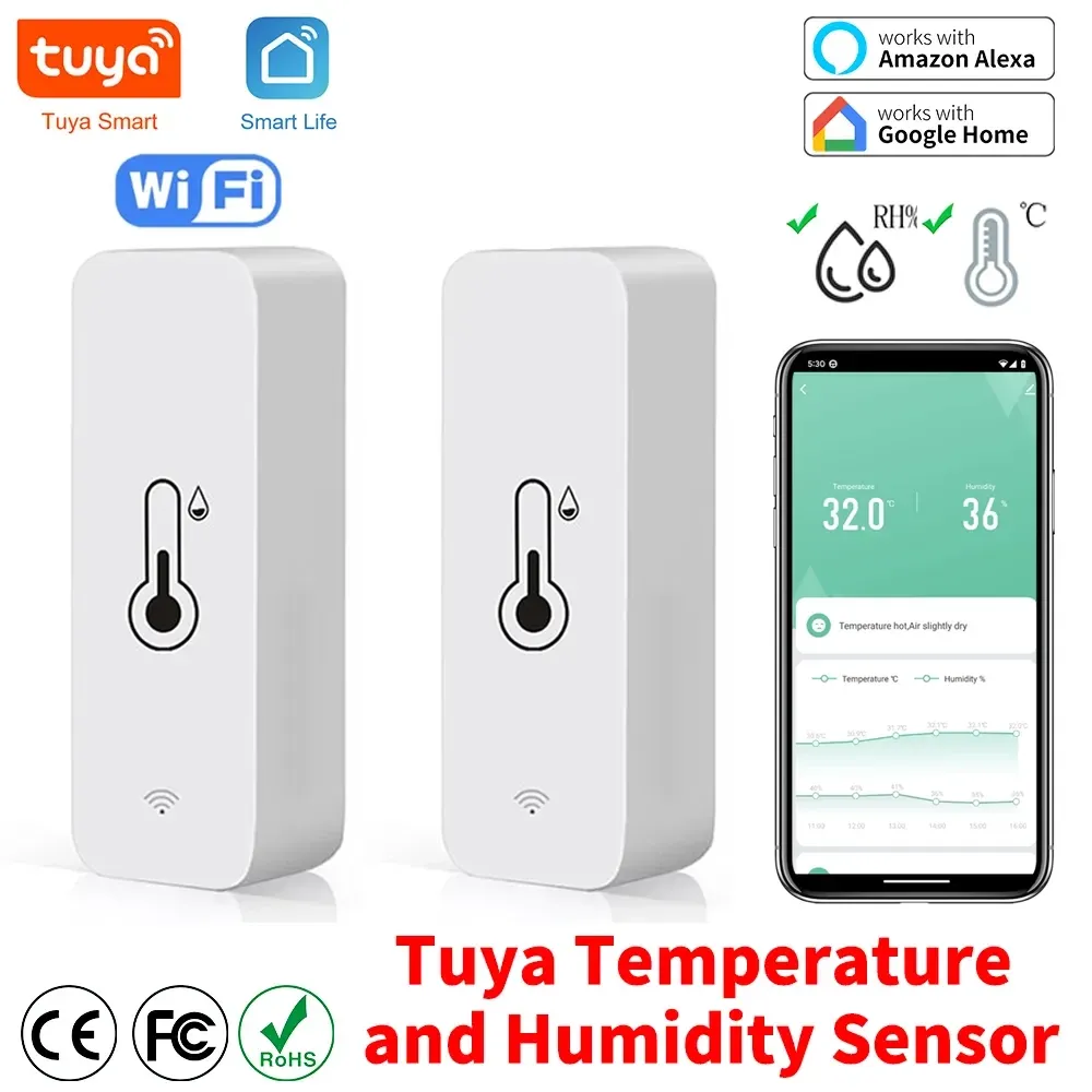 WiFi Smart Home Temperature Humidity Sensor