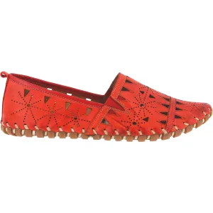 Women's Spring Step Fusaro Red Leather